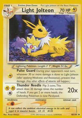 Light Jolteon (48/105) [Neo Destiny Unlimited] | Fandemonia Ltd