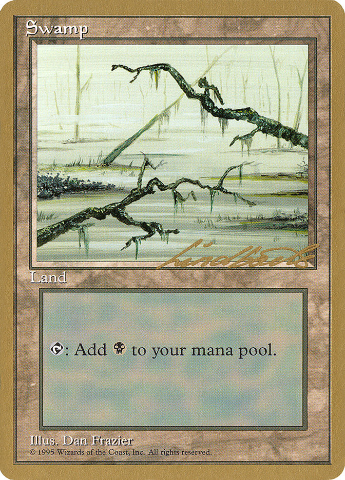 Swamp (ll371) (Leon Lindback) [Pro Tour Collector Set] | Fandemonia Ltd