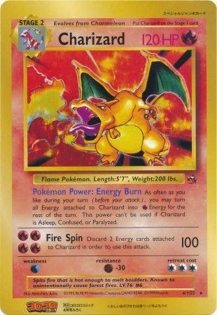 Charizard (4/102) (CoroCoro Promo) (Jumbo Card) [Base Set Unlimited] | Fandemonia Ltd