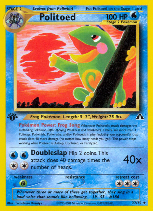 Politoed (27/75) [Neo Discovery 1st Edition] | Fandemonia Ltd