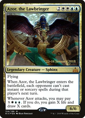 Azor, the Lawbringer [Rivals of Ixalan Promos] | Fandemonia Ltd