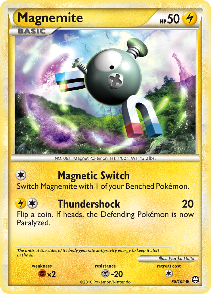 Magnemite (68/102) [HeartGold & SoulSilver: Triumphant] | Fandemonia Ltd