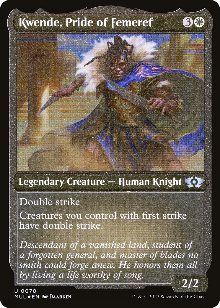 Kwende, Pride of Femeref (Foil Etched) [Multiverse Legends] | Fandemonia Ltd