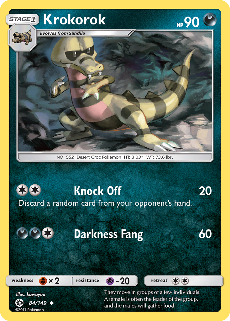 Krokorok (84/149) [Sun & Moon: Base Set] | Fandemonia Ltd