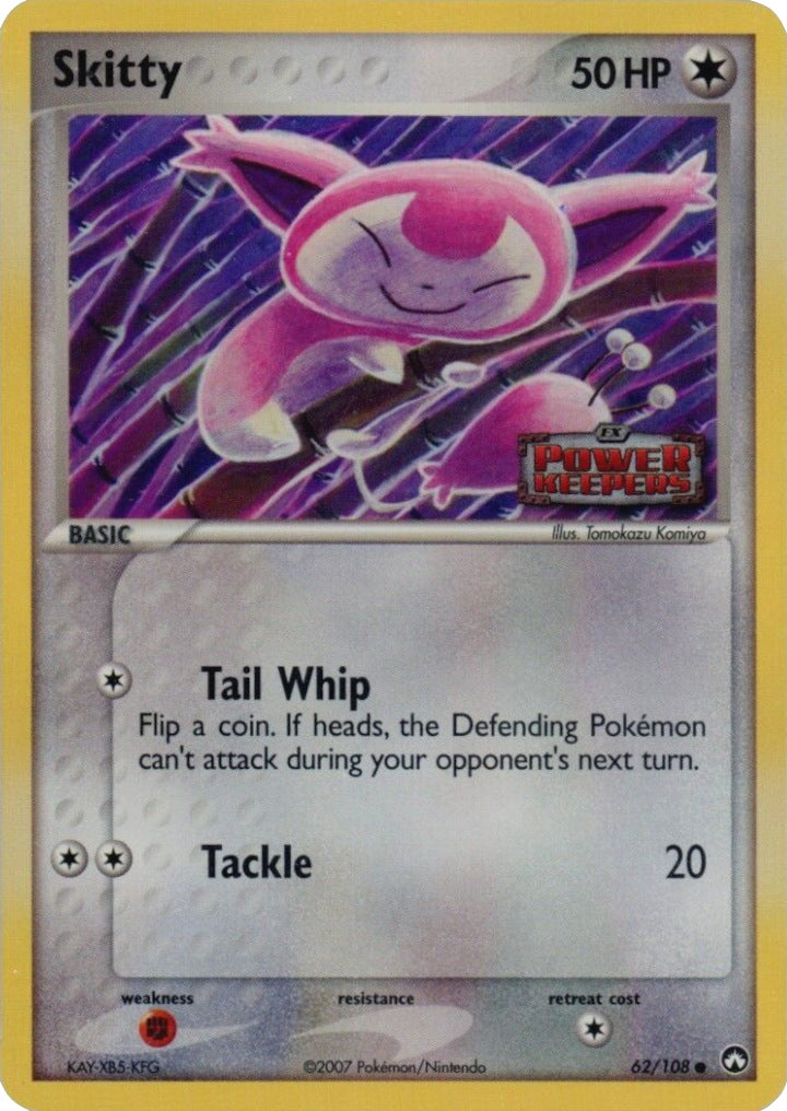 Skitty (62/108) (Stamped) [EX: Power Keepers] | Fandemonia Ltd