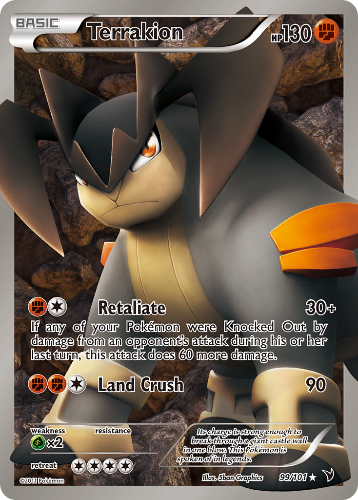 Terrakion (99/101) [Black & White: Noble Victories] | Fandemonia Ltd