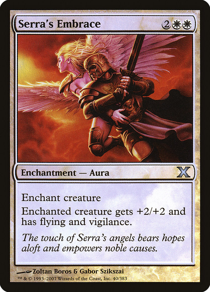 Serra's Embrace (Premium Foil) [Tenth Edition] | Fandemonia Ltd