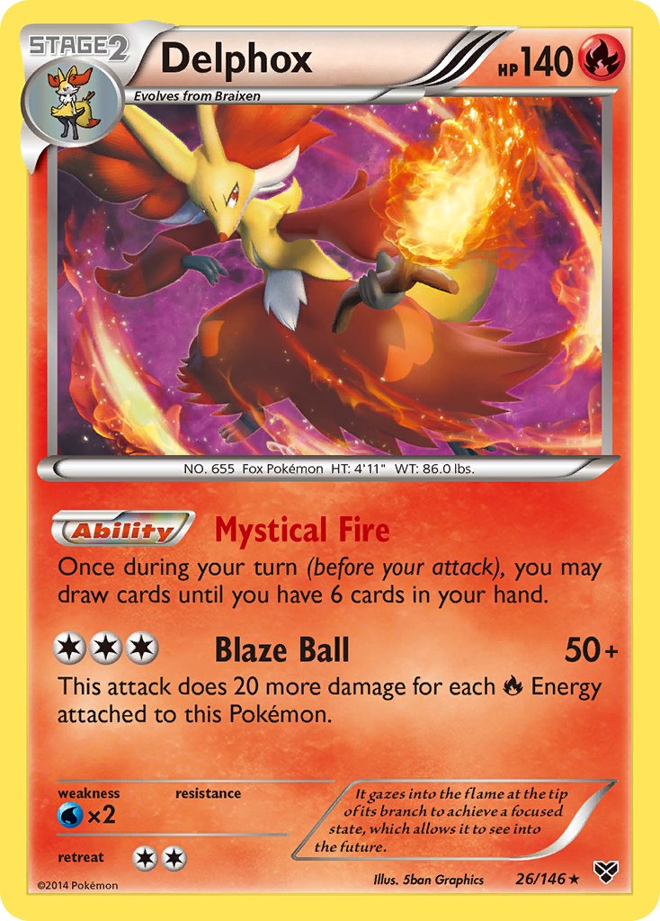 Delphox (26/146) (Cosmos Holo) (Blister Exclusive) [XY: Base Set] | Fandemonia Ltd