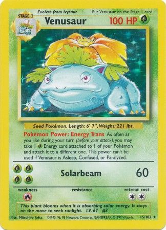 Venusaur (15/102) [Base Set Unlimited] | Fandemonia Ltd