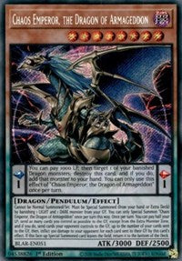 Chaos Emperor, the Dragon of Armageddon [BLAR-EN051] Secret Rare | Fandemonia Ltd