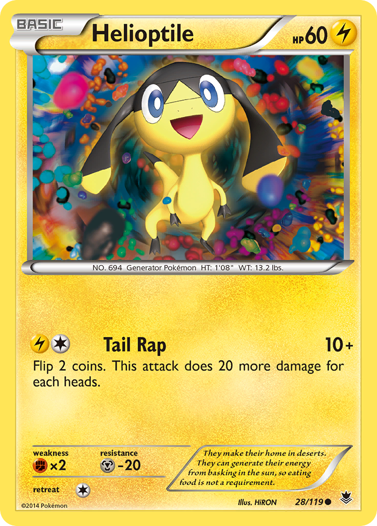 Helioptile (28/119) [XY: Phantom Forces] | Fandemonia Ltd