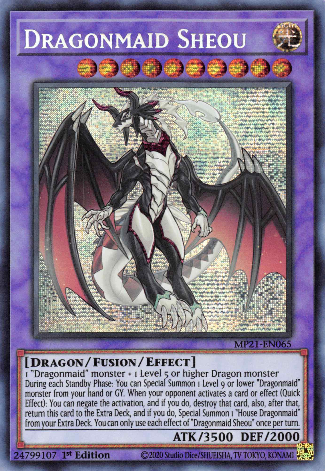 Dragonmaid Sheou [MP21-EN065] Prismatic Secret Rare | Fandemonia Ltd