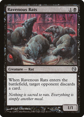 Ravenous Rats [Duels of the Planeswalkers] | Fandemonia Ltd