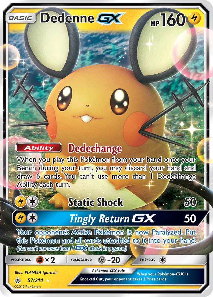 Dedenne GX (57/214) [Sun & Moon: Unbroken Bonds] | Fandemonia Ltd