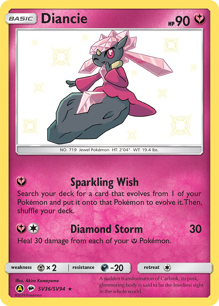 Diancie (SV36/SV94) [Sun & Moon: Hidden Fates - Shiny Vault] | Fandemonia Ltd