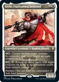 Livio, Oathsworn Sentinel (Foil Etched) [Commander Legends] | Fandemonia Ltd