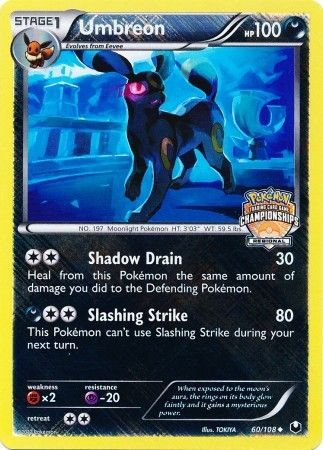 Umbreon (60/108) (Regional Championship Promo) [Black & White: Dark Explorers] | Fandemonia Ltd