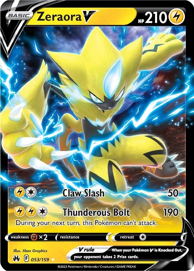 Zeraora V (053/159) [Sword & Shield: Crown Zenith] | Fandemonia Ltd