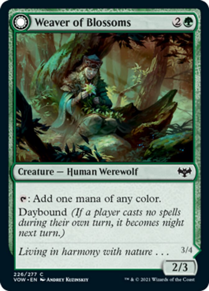 Weaver of Blossoms // Blossom-Clad Werewolf [Innistrad: Crimson Vow] | Fandemonia Ltd