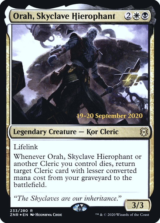 Orah, Skyclave Hierophant  [Zendikar Rising Prerelease Promos] | Fandemonia Ltd