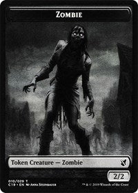 Zombie (010) // Zombie (011) Double-sided Token [Commander 2019 Tokens] | Fandemonia Ltd