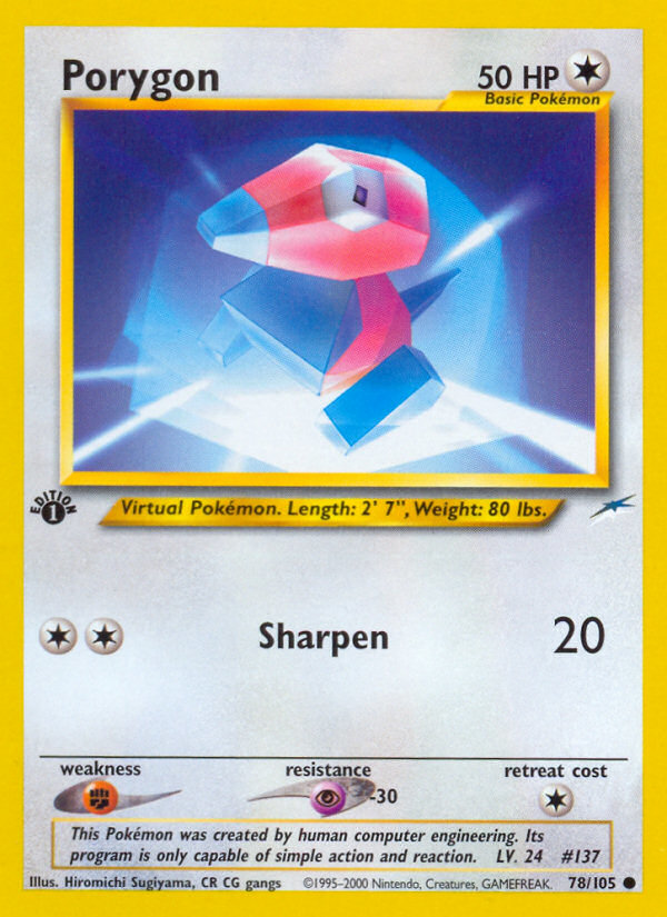 Porygon (78/105) [Neo Destiny 1st Edition] | Fandemonia Ltd