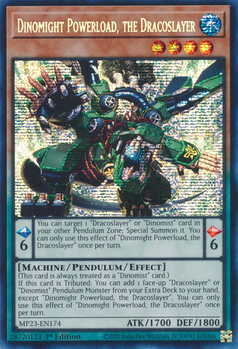 Dinomight Powerload, the Dracoslayer [MP23-EN174] Prismatic Secret Rare | Fandemonia Ltd