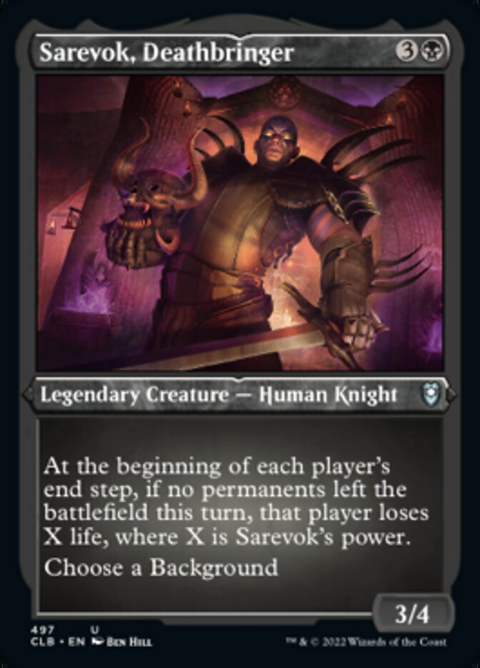 Sarevok, Deathbringer (Foil Etched) [Commander Legends: Battle for Baldur's Gate] | Fandemonia Ltd