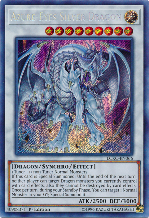 Azure-Eyes Silver Dragon [LCKC-EN066] Secret Rare | Fandemonia Ltd