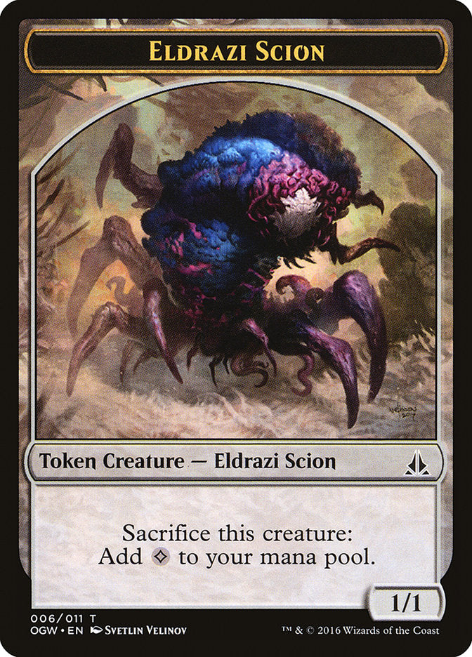 Eldrazi Scion (006/011) [Oath of the Gatewatch Tokens] | Fandemonia Ltd