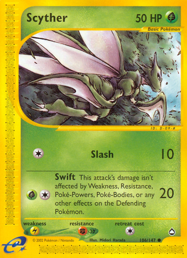 Scyther (106/147) [Aquapolis] | Fandemonia Ltd