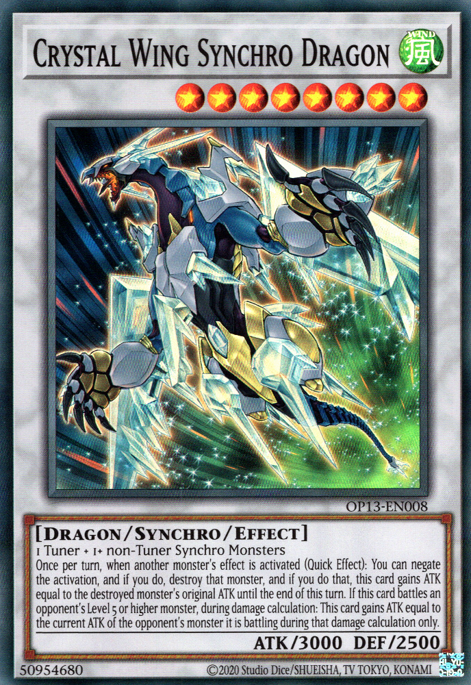 Crystal Wing Synchro Dragon [OP13-EN008] Super Rare | Fandemonia Ltd