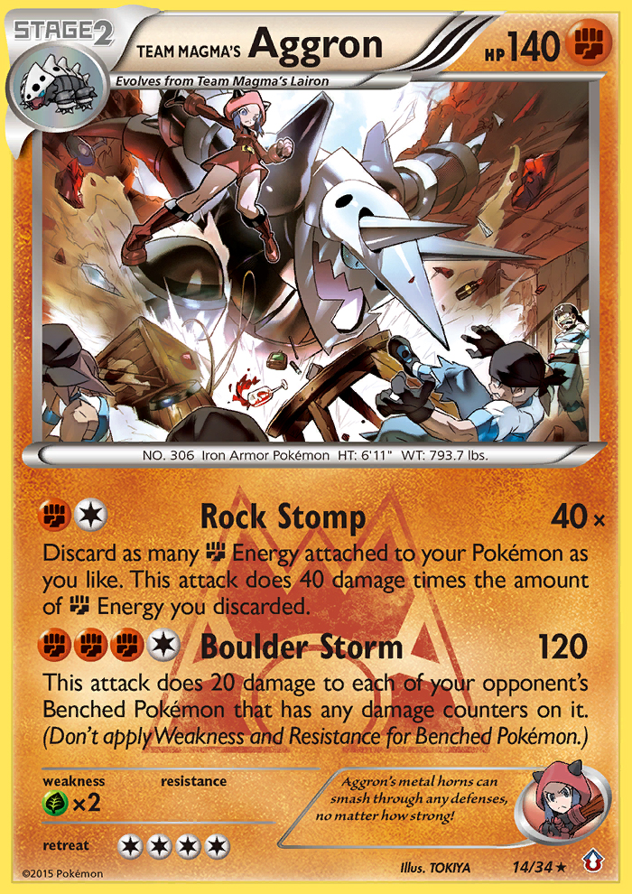 Team Magma's Aggron (14/34) [XY: Double Crisis] | Fandemonia Ltd