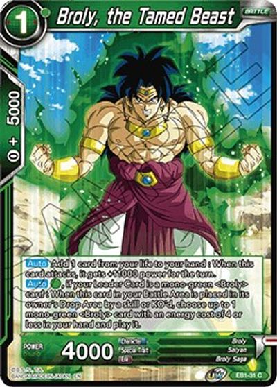 Broly, the Tamed Beast (EB1-31) [Battle Evolution Booster] | Fandemonia Ltd