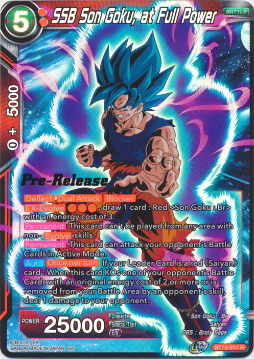 SSB Son Goku, at Full Power (BT13-017) [Supreme Rivalry Prerelease Promos] | Fandemonia Ltd