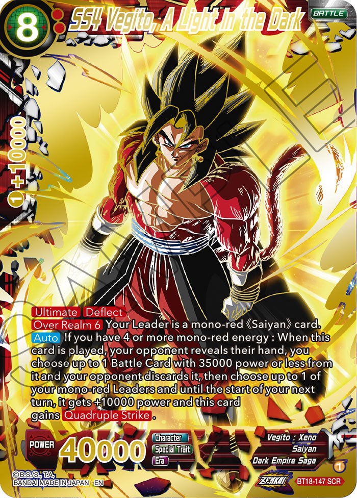 SS4 Vegito, A Light in the Dark (BT18-147) [Dawn of the Z-Legends] | Fandemonia Ltd