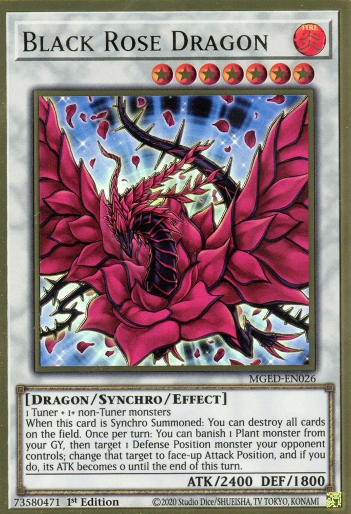 Black Rose Dragon [MGED-EN026] Gold Rare | Fandemonia Ltd