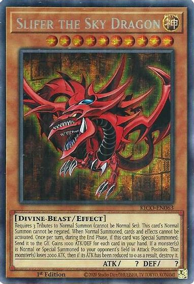 Slifer the Sky Dragon [KICO-EN063] Secret Pharaoh’s Rare | Fandemonia Ltd