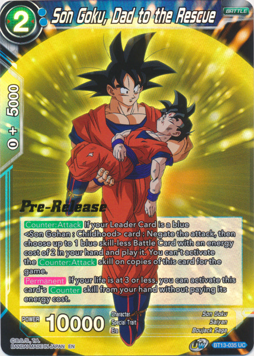 Son Goku, Dad to the Rescue (BT13-035) [Supreme Rivalry Prerelease Promos] | Fandemonia Ltd