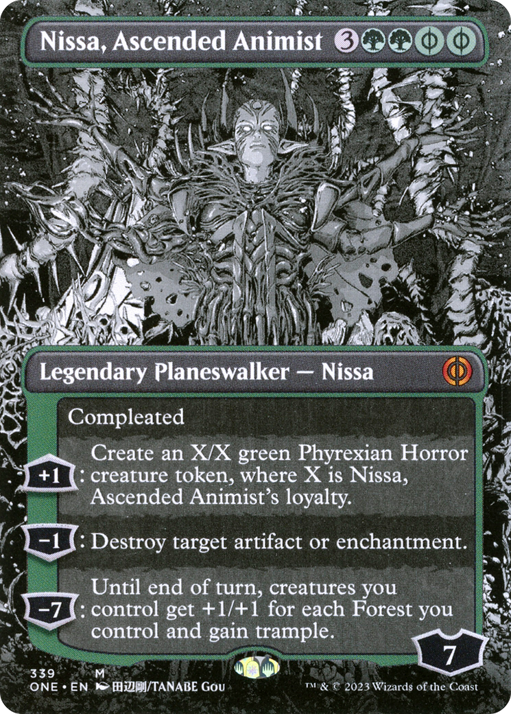 Nissa, Ascended Animist (Borderless Manga) [Phyrexia: All Will Be One] | Fandemonia Ltd