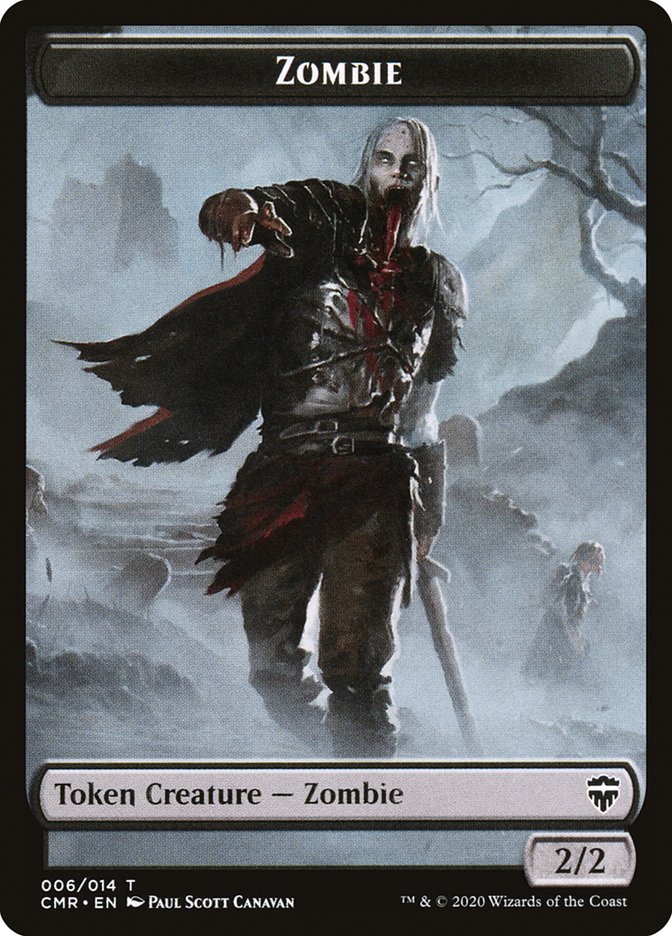 Horror // Zombie Token [Commander Legends Tokens] | Fandemonia Ltd