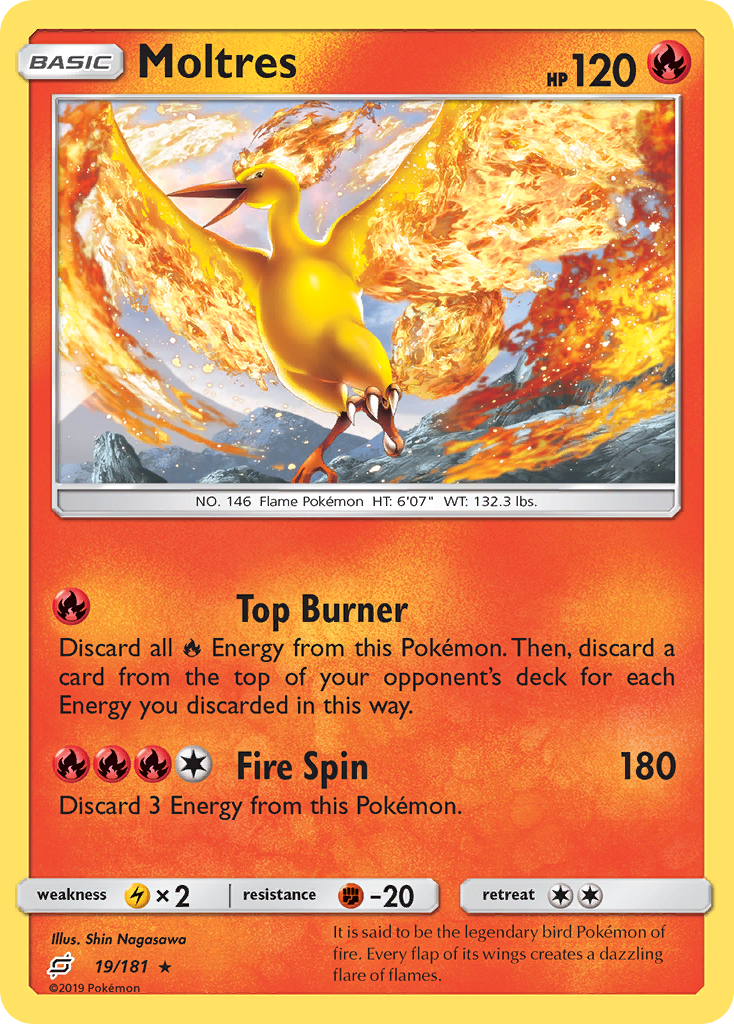 Moltres (19/181) [Sun & Moon: Team Up] | Fandemonia Ltd