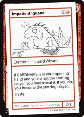 Impatient Iguana (2021 Edition) [Mystery Booster Playtest Cards] | Fandemonia Ltd