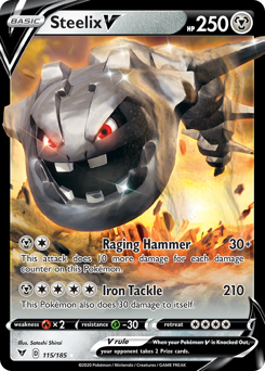 Steelix V (115/185) [Sword & Shield: Vivid Voltage] | Fandemonia Ltd