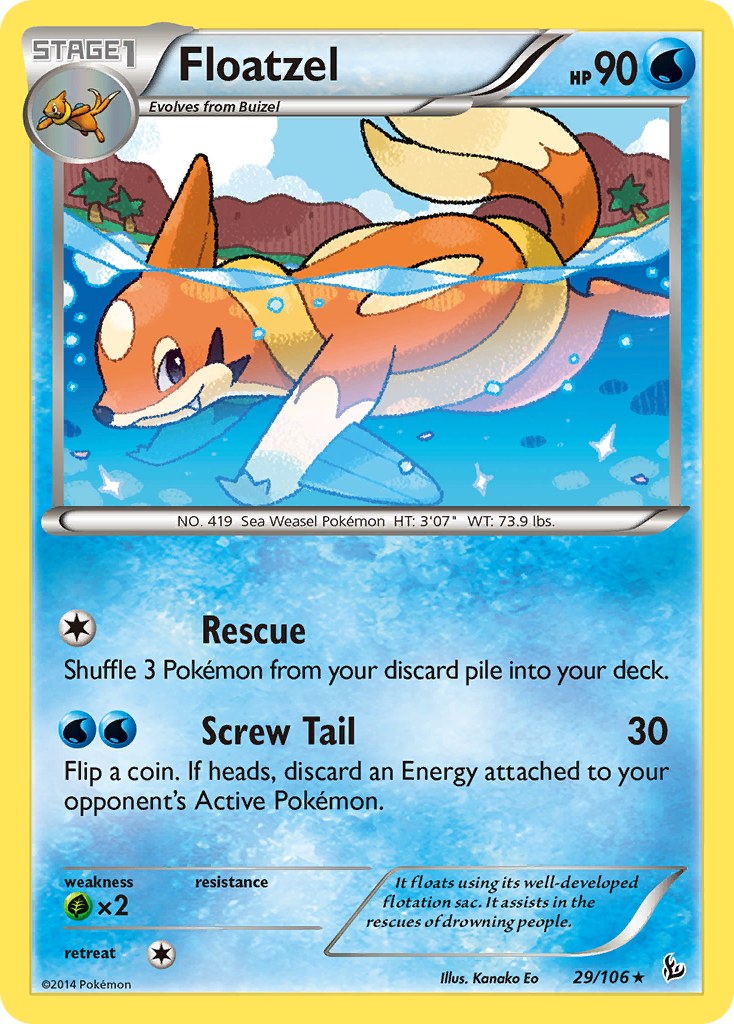 Floatzel (29/106) [XY: Flashfire] | Fandemonia Ltd