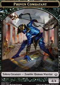 Proven Combatant // Cat Double-sided Token [Hour of Devastation Tokens] | Fandemonia Ltd