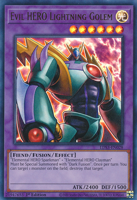 Evil HERO Lightning Golem [LDS3-EN028] Ultra Rare | Fandemonia Ltd