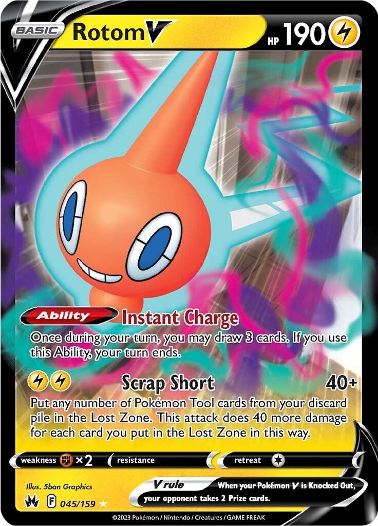 Rotom V (045/159) [Sword & Shield: Crown Zenith] | Fandemonia Ltd