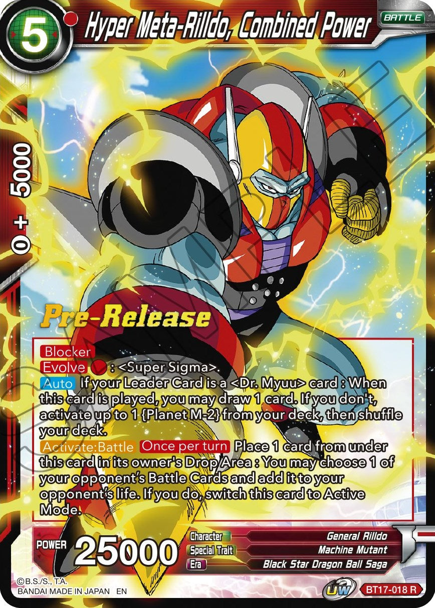 Hyper Meta-Rilldo, Combined Power (BT17-018) [Ultimate Squad Prerelease Promos] | Fandemonia Ltd