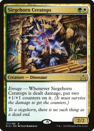 Siegehorn Ceratops [Rivals of Ixalan Promos] | Fandemonia Ltd